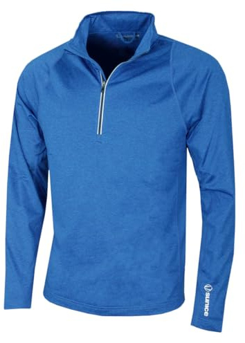 Sunice Mens Tobey Sweater - Blue Stone Melange/Lime - S