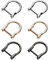 Nifocc Metall D-Ringe D-Ring Schnallen Rucksack schnalle mit Abnehmbare Schraube Tasche Strap Haken für Handtasche Rucksäcken Bändern Geldbörse Gürteln Gepäck - 6 Stk Silber Hell Gold Pistole schwarz