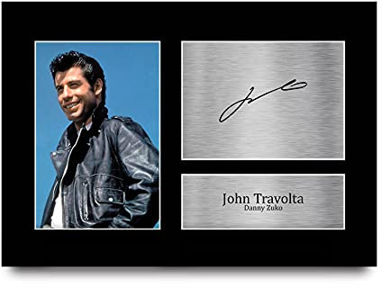 HWC Trading A4 John Travolta Grease Geschenke Gedruckt, Signiert Autogramm Bild Für Film-Erinnerungsstücke-Fans