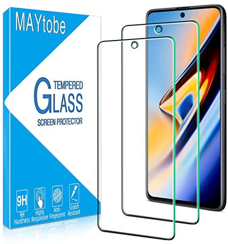 MAYtobe Lot de 4 films de protection d'écran en verre trempé pour Samsung Galaxy A51, A51 5G, A51 5G UW 0,33 mm, dureté 9H, anti-rayures, sans bulles avec plateau d'installation facile