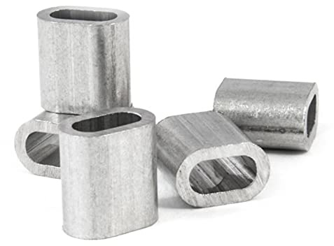 Aluminium Wire Rope Ferrules Crimping Sleeve Also for Marine Stainless Steel (50, 5mm)