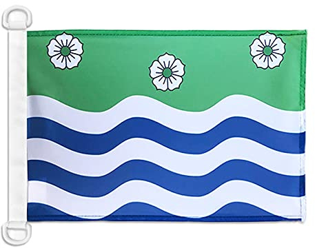 AZ FLAG Cumberland county Boat Flag 45x30 cm Mesh Polyester Plastic Rings | Outdoor and marine use 12x18 in boat flag weather resistant with double stitched seams and reinforced edges