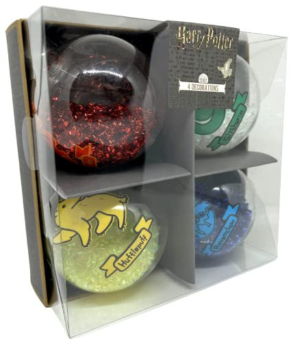 Harry Potter 4 x Weihnachtskugeln zum Aufhängen von Weihnachtsbaumkugeln Primark