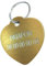 Hundemarke zur Personalisierung für Hunde und Katzen - Gravierte, Personalisierbare Medaille - 7 Farben Verfügbar (Groß Herz-31 mm, Gold)