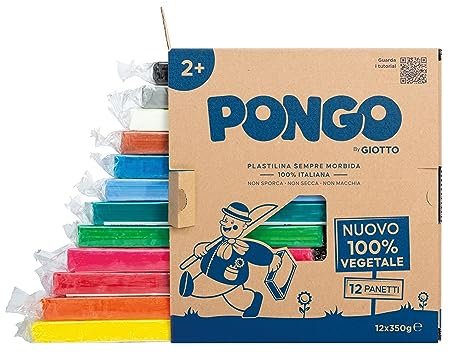 Giotto Pongo - Paquete de colores surtidos, 12 x 350 g