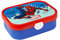 Mepal - Lunchbox Campus - Bento Lunchbox für Kinder - Brotdose mit Bento-Fach & Gabel - Meal Prep Box mit Clip-Verschluss - BPA-frei & Spülmaschinenfest - 750 ml - Spiderman
