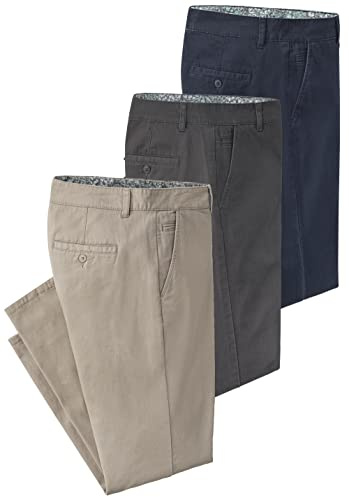Tom Ramsey 3er Pack Freizeithosen, Set mit 3 Herrenhosen, Baumwollhose mit Komfortbund & Stretch-Anteil, hautsympathisch & formstabil, Gr. 24-60