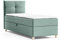 Boxspringbett Candy Mini mit Bettkasten und Topper - Jugendbett, Kinderbett, Einzelbett mit Bonell-Matratze und Topper, Bett mit Holzfüße (Grün (Soro 34), 100 x 200 cm)