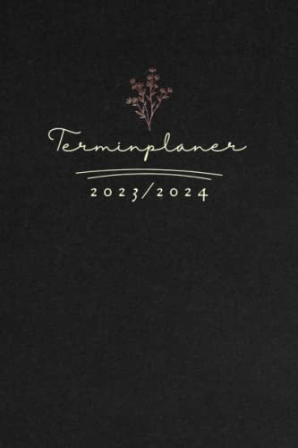 Terminplaner 2023 2024: Buchkalender A5 1 Woche 2 Seiten | Taschenkalender Wochenplaner mit uhrzeit von juli 2023 bis dezember 2024