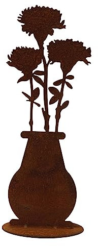 Edelrost Vase Krug Blumentopf rostige Blumen Edelrostblume Metallblume Blume Rost Garten Metall Blumen Deko Dekoration Gartendekoration
