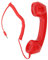 Retro Mobile Phone Headset ,Receiver for Cell Phone 3.5mm Sound Plug Retro Phone Handset Stable Radiation Proof Handset for Cellphone Computers Red White Black (Red)