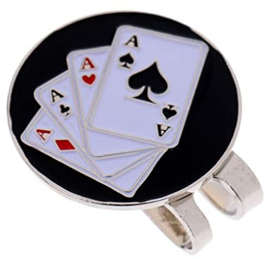 Tiuimk C513 Golf Cap Clip Poker Card Cap Clip - Weiß