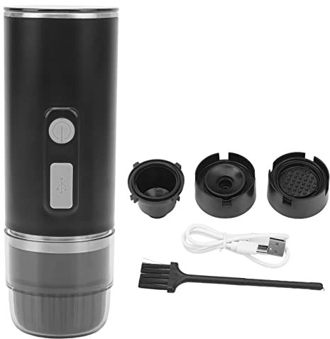 Tyenaza Macchina per Caffè Espresso Elettrica Portatile, Mini Macchina per il Caffè da 15 Bar con Batteria Ricaricabile. Compatibile con Capsule NS e Caffè Macinato