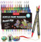 Acrylic Paint Pens-48 Colors Dual Tip-Paint Markers Brush Acrylic Pens For Rock Painting,Wood,Canvas,Calligraphy,Dot Markers For kids adults DIY-Christmas Crafts Art Supplies
