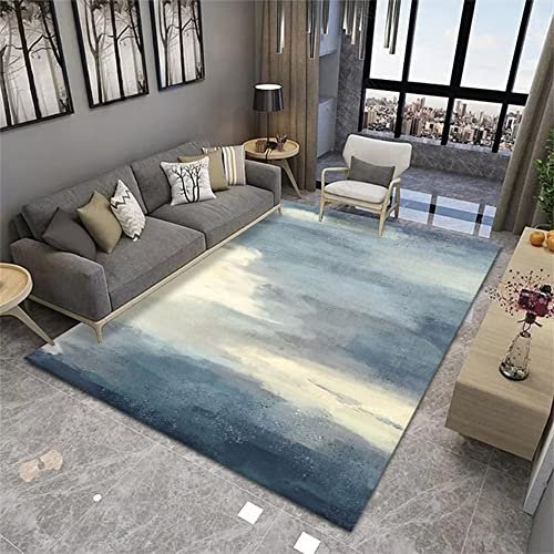 RUGMRZ Happy Decor Kids Teppich Teppich Hell Blau lässig Wohnzimmer Teppich Kunst Designer Zubehör kann angepasst Werden Bettvorleger 160X230CM