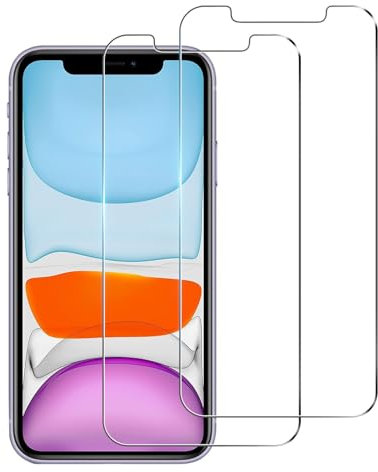 Opkiegrn 2 Piezas Protector Pantalla Para iPhone 11 y iPhone XR (6.1 Pulgadas), Dureza 9H, HD Cristal Templado, Antiarañazos, Antihuellas, Sin Burbujas, Ultra Transparente, Ultra Resistente
