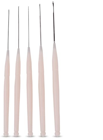 5Pcs Beading Tools, Beading Needles Threading Needles Bead Crochet Hook Jewelry Tools Tee Hook for Jewelry Making Beads Hole Diameter Below 1.8mm