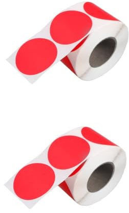 STOBOK 2rollen Runde Bedruckbare Etiketten Selbstklebende Sticker Für Preis Und Adressbeschriftungen ø Geeignet Für Lagerverwaltung Und Organisation