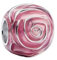 BEEUVIP Damen Eine blühende rosa Rose Charm Anhänger für Armband 925 Sterling Silber Geburtsstein Charms Beads