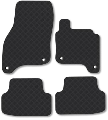 VW e-Golf (2013-2020) 3mm Rubber Car Mats | Tailored Fit Durable Floor Mats Full Coverage Protection Waterproof Accessories Easy Clean Anti Slip Made in the UK