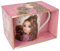 Depesche 13067 TOPModel Floral - Tasse in Weiß, mit Hunde Motiv, Blumen Muster und Spruch, Trinkbecher aus Porzellan mit Henkel, Füllmenge ca. 300 ml