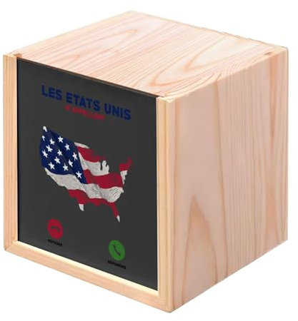 Fabulous Holzkiste – Die USA nennen mich New York Reise (10 x 10 x 10 cm)