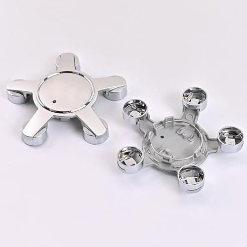 Nabendeckel für Audi A3/3-türer (8P Bj.2003-2012), 135mm Radnabenabdeckung Set ABS Kunststoff Aluminium Nabenkappen für Felgen Radnaben Felgendeckel Felgenkappen,Silver-
