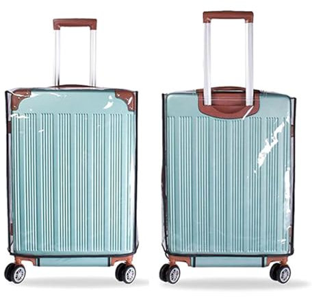 Wisebom 2 Pezzi Copertura Trasparente per Valigia, Custodia Protettiva Impermeabile in PVC per Viaggi - 26 Pollici