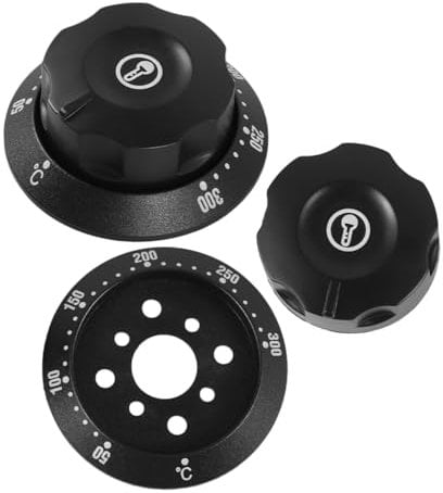 Garneck Gas Hob Knobs Replacement Oven Stove Buttons Thermostat Temperature Knob Set for Kitchen Appliances