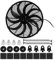 Ventilateur de Radiateur Électrique Universel 16 Pouces 12V 120W – Ventilateur Réversible pour Moteur Voiture/Camion, Haute Performance 1000 CFM