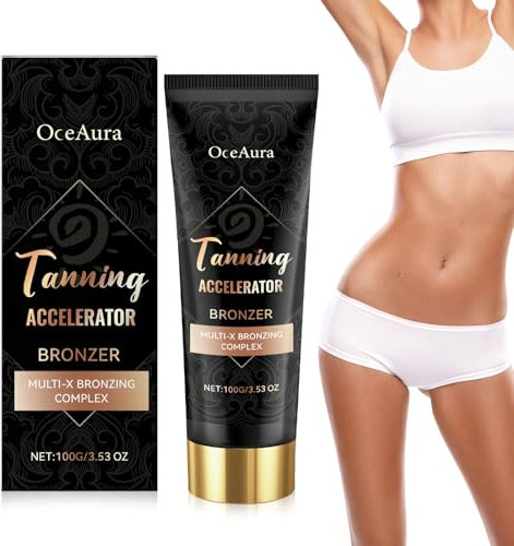 Bräunungsbeschleuniger Solarium,100g Solarium Creme,Selbstbräuner,Bräunt Schnell und Spendet Der Haut Feuchtigkeit,Sofortiger Bronzer und Bräunungsverstärker,für Solarium und Sonne