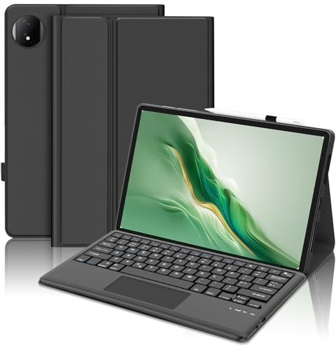 FOGARI Custodia per tastiera trackpad per Honor MagicPad2 12,3 pollici AI, custodia wireless staccabile per tastiera touchpad versione UK per Honor MagicPad2 2024, nero