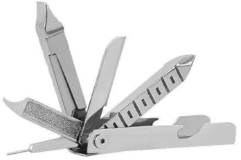 1 Llavero Multi-Herramienta, 11 en 1 Llavero Multi-Herramienta Gadget, Cuchillo Multiusos de Acero Inoxidable, Destornillador, Herramienta de Bolsillo Portátil