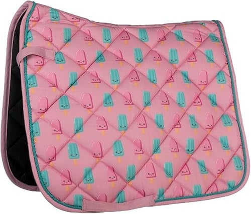 HKM Naples Saddle Cloth Magenta/Aqua Pony Gp