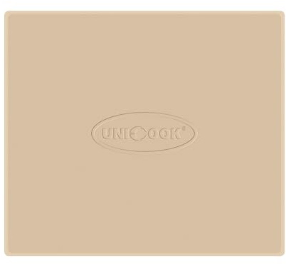 Unicook Pierre à pizza rectangulaire pour four et barbecue, 30,5 x 27,9 cm, plaque de cuisson en cordiérite pour croûtes croustillantes, résistante aux chocs thermiques, avec grattoir à pâte