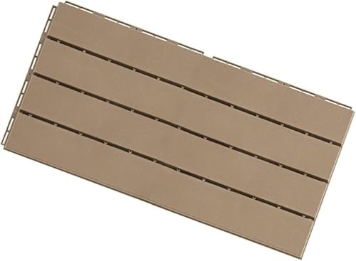 1 Stück ineinandergreifende Kunststoff-Bodenfliesen for Außendeck, Pool, Balkon, Hinterhof, Veranda, Garten, Rasen, Eingang, Fußmatte(Light)