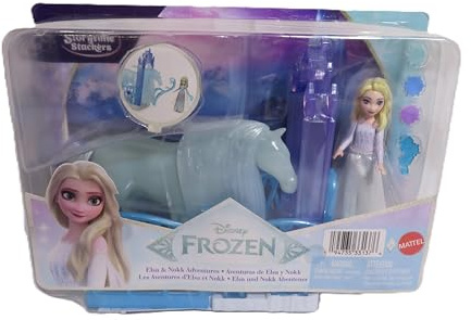 Disney Frozen Toys, Elsa Small Doll & The Water Nokk Horse mit Spiel ICY Haven, Sattel und Zubehör, Storytime Stacker, inspiriert vom Film