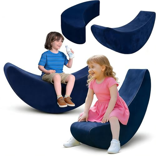 SZSMART Cloud Balance Sensory Rocking Chair for Kids Flexible Foam Active Seating Relax Lounge Rocker Chair Durable Foam with Soft Cotton Coverfor Bedroom Living Room Garden Classroom