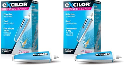 Excilor Nail Fungus Treatment Pen, Anti-Fungal Nail Treatment to Repair, Restore, and Maintain Healthy Fingernails and Toenails (Pack of 2)