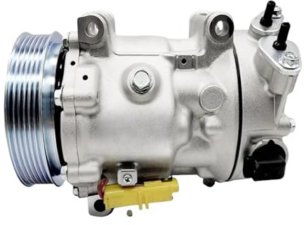 Compresor de aire acondicionado SD7C16 compatible con Peugeot 307, 308, 807, 607, 406, 508 y 5008. Citroen C4: 9671216780, 9659875880, 9651911480, 9656483580 y 9684458880.