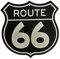 Retro-Metallschild Route 66 Shield, Blechschild, Vintage, Lounge, Amerika, USA, Roadtrip