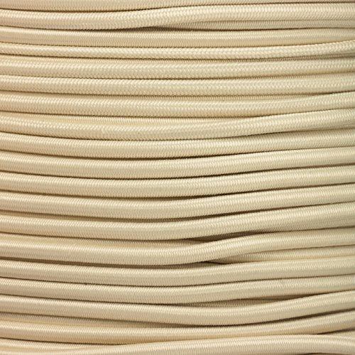 Kahage 2m Gummikordel - Hutgummi - Rundgummi, hochwertig, extra-stark in 3mm, beige