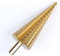 Zology All-in-One Step Cone Drill Bits,Titanium Coated Work with Plastic Wood Aluminum Copper Fiberglass,PVC and Thin Metals,Hole Size 4mm to 32mm in Diameter