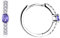 JO WISDOM Creolen Ohrringe Silber 925 Damen mit 3A Zirkonia Dezember Geburtsstein Tansanit Farbe,Schmuck für Frauen
