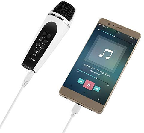 Voice Changer Microphone, 3.5mm Jack Mini Portable Voice Changer Device with 4 Voice Conversion Modes for IPhone/Android/Smartphone/PC