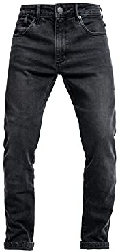 John Doe Pioneer Monolayer XTM Motorrad Jeans Herren mit Protektoren Black 28/32