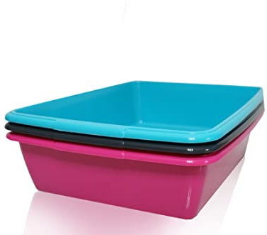 1 x Plastic Cat Litter Tray | Random Colour Supply Perfect for Kittens, Puppies, and Rabbit 48CM