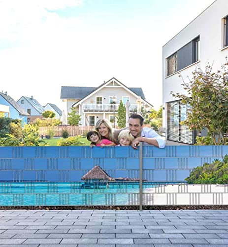 MyMaxxi Infinity Zaunsichtschutz | Strand 01 Teil2 Motiv 5 Streifen | Sichtschutzstreifen für Doppelstabmattenzaun | Windschutz Sonnenschutz Blickdicht | Sichtschutz Garten | Sichtschutz