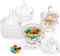 YOUEON 4er Set Glas Bonbonglas Mit Deckel, Kristall Dekorative Schale, Keksdose, Schmuckdose, Kleine Glasgefäße für Bonbon Buffet, Küche, Haus, Bürotisch