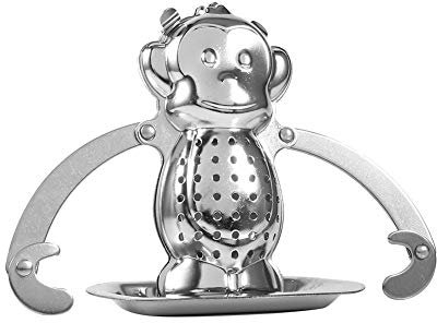 Tea Strainer Tea Infuser for Loose Tea, Cute Monkey Tea Infuse Mini Stainless Steel Loose Tea Leaf Infuser Tea Filter for Home Cafe Hotel
